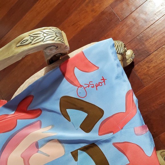 Mosswear Hand Painted Silk Dress – Size L - Picture 7 of 7